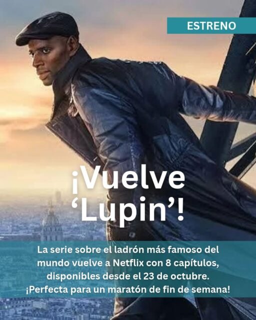 🕵️‍♂️ ‘Lupin’ temporada 4 ya está en Netflix con ocho episodios nuevos. Assane Diop sigue en prisión, ¡pero unos robos firmados con el nombre de Lupin le obligan a volver al juego para demostrar que es inocente!

Han pasado más de tres años desde la parte 3. ¿Recuerdas cómo terminó todo? En laCritica.es repasamos lo imprescindible antes de empezar, te contamos qué sabemos de la nueva trama y quién vuelve al reparto ⚠️ Hacemos repaso de lo anterior, pero tranqui, que te avisamos antes de que puedas comerte algún spoiler 😜

👉 Puedes leer el artículo completo en laCritica.es, ¡tienes el link en nuestra bio!

#Lupin #LupinTemporada4 #Netflix #OmarSy #SeriesNetflix #Series