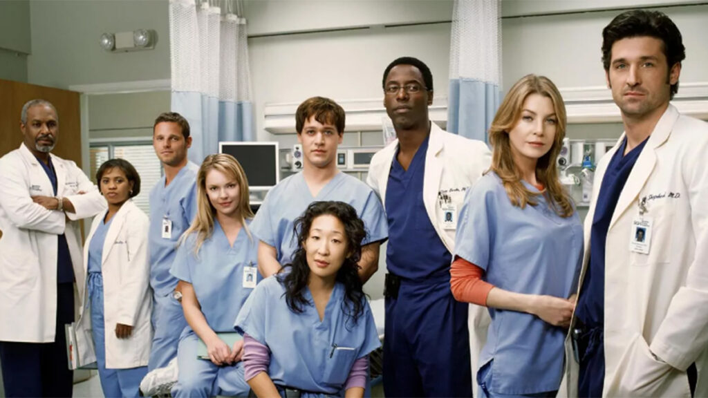 El equipo de las primeras temporadas de 'Anatomía de Gray', cuando los spin-offs de la serie no estaban aún en mente.