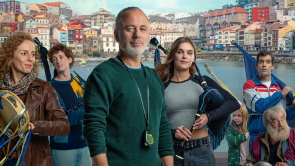 Cartel de la película Rondallas, en el que aparecen actores como Javier Gutiérrez, Tamar Novas o María Vázquez.