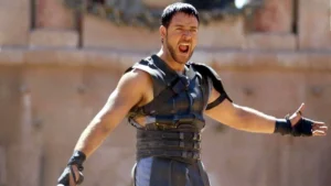 Imagen de Russell Crowe en 'Gladiator'.