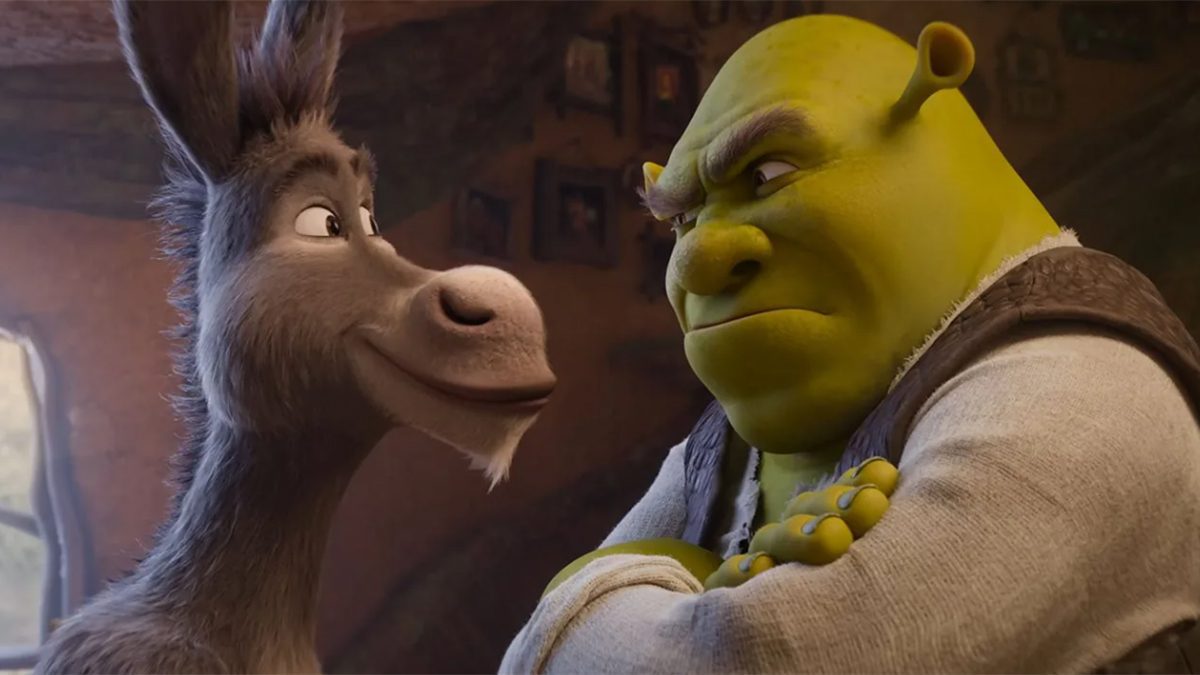 Shrek mostrando su enfado con Asno, algo habitual que volverá a repetirse en 'Shrek 5'.