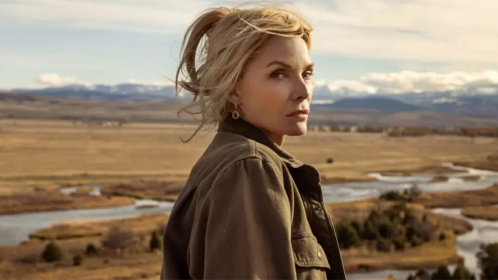Michelle Pfeiffer pasando el duelo por la pérdida que su personaje sufre en la serie 'The Madison'.