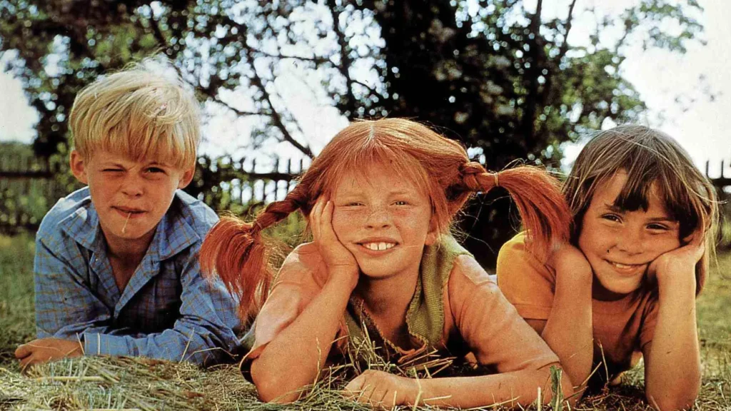 Pippi Långstrump y sus amigos Tommy y Annika