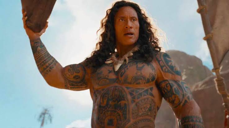 Dwayne Johnson, La Roca, en la piel de Maui