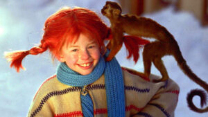 Pippi Långstrump, con el Señor Nilsson