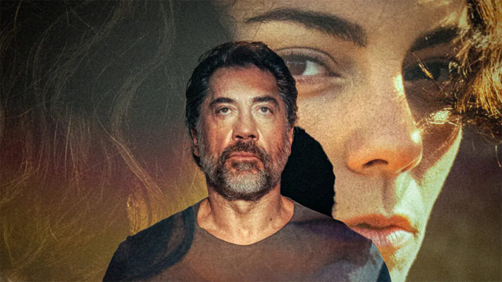 Póster de 'El ser querido', con Javier Bardem en primer plano y con Victoria Luengo justo detrás.