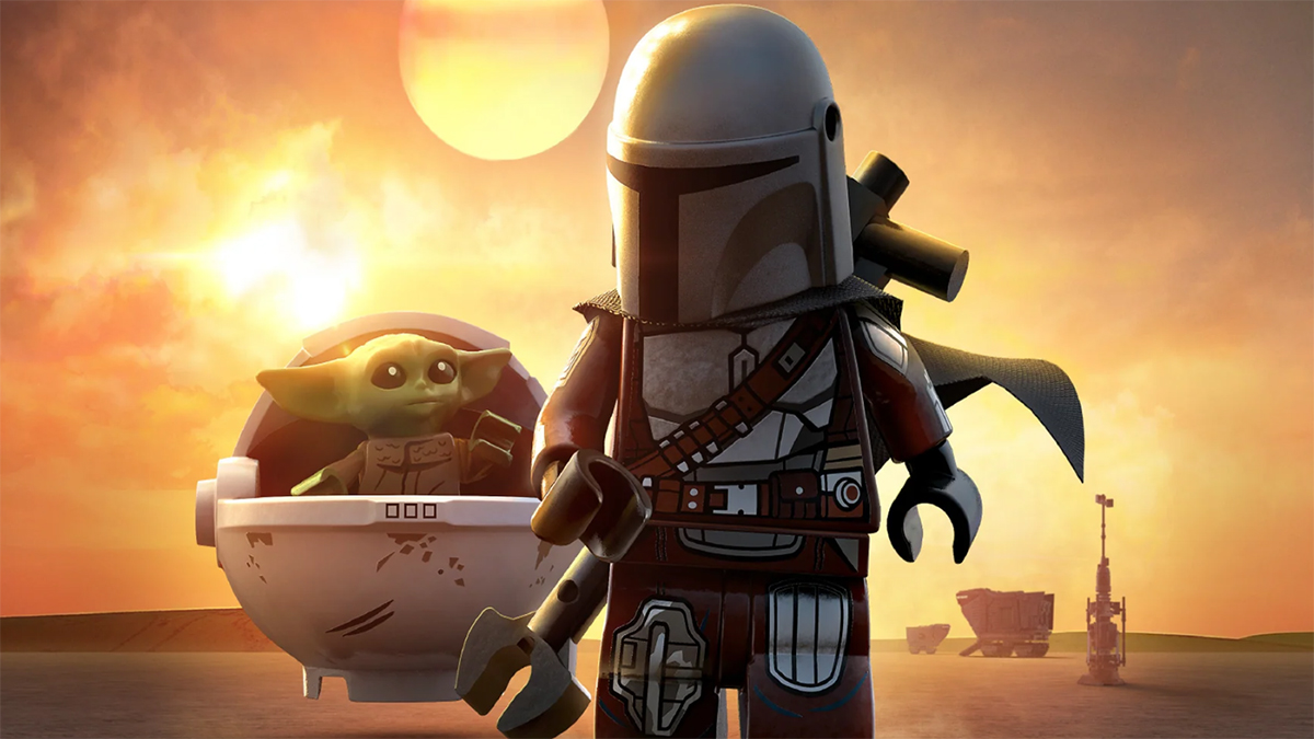 Cartel oficial de 'LEGO Star Wars: The Mandalorian, lo nuevo de Mando y Grogu en Disney+.