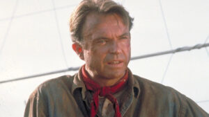 Sam Neill interpretando al doctor Alan Grant en una escena de 'Parque Jurásico'.
