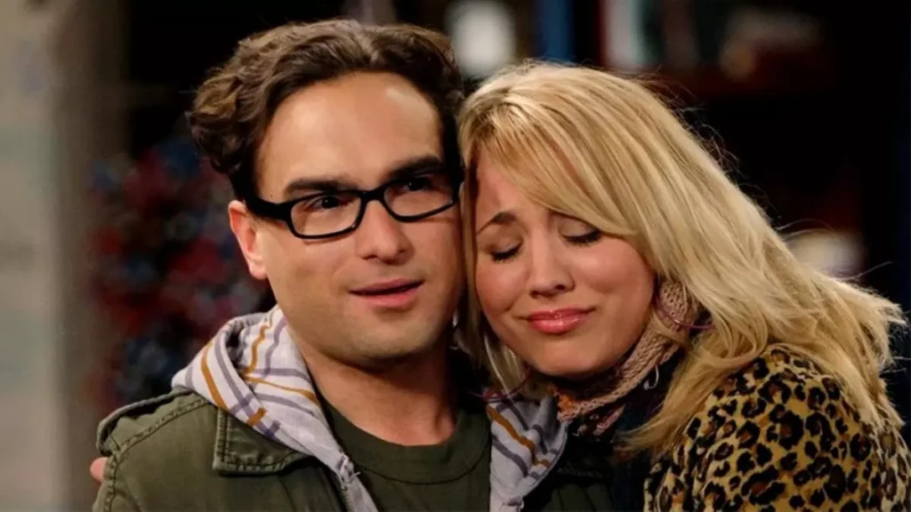 Johnny Galecki y Kaley Cuoco, en 'The Big Bang Theory'
