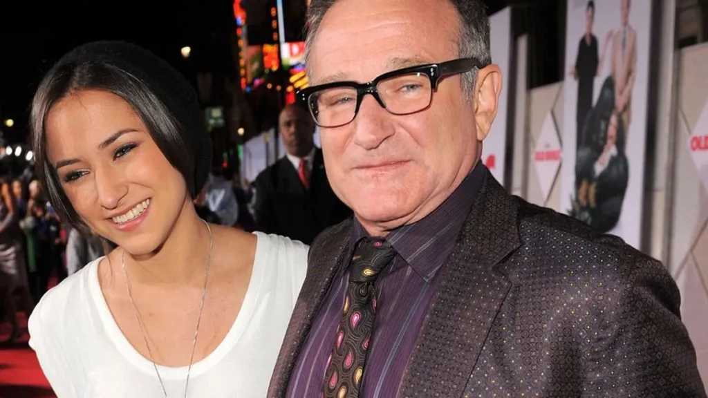 Zelda Williams y Robin Williams.