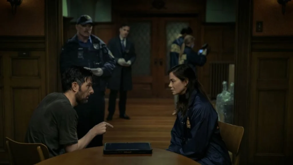 Adam Scott y Michelle Monaghan, en un momento de 'Susurran tu nombre'.