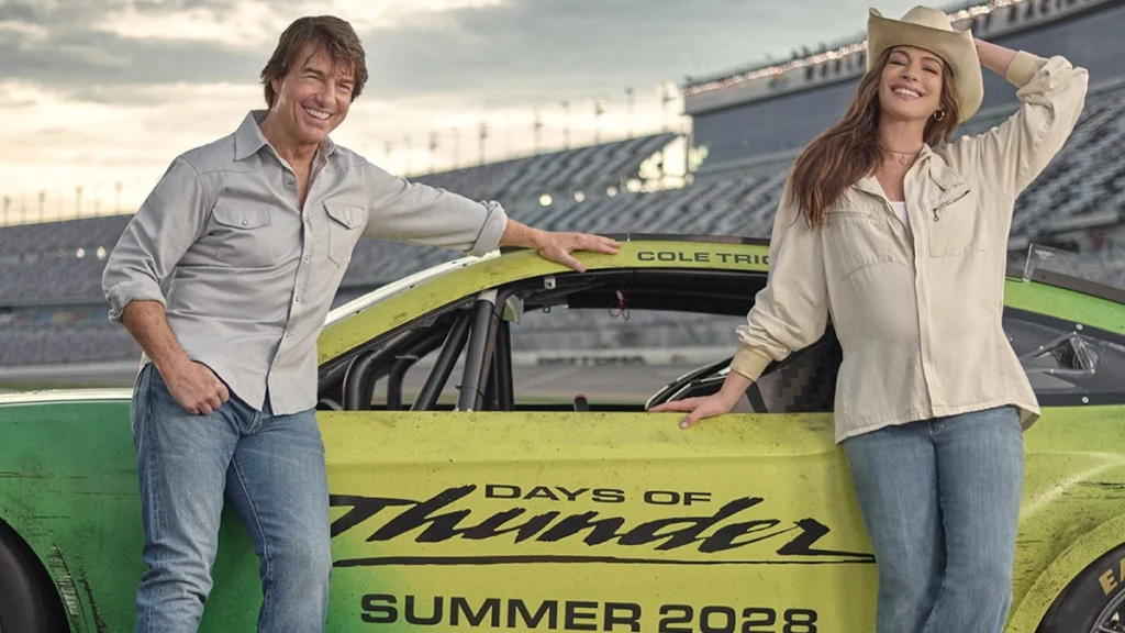 Tom Cruise y Anne Hathaway, en la promoción de 'Días de trueno 2'.