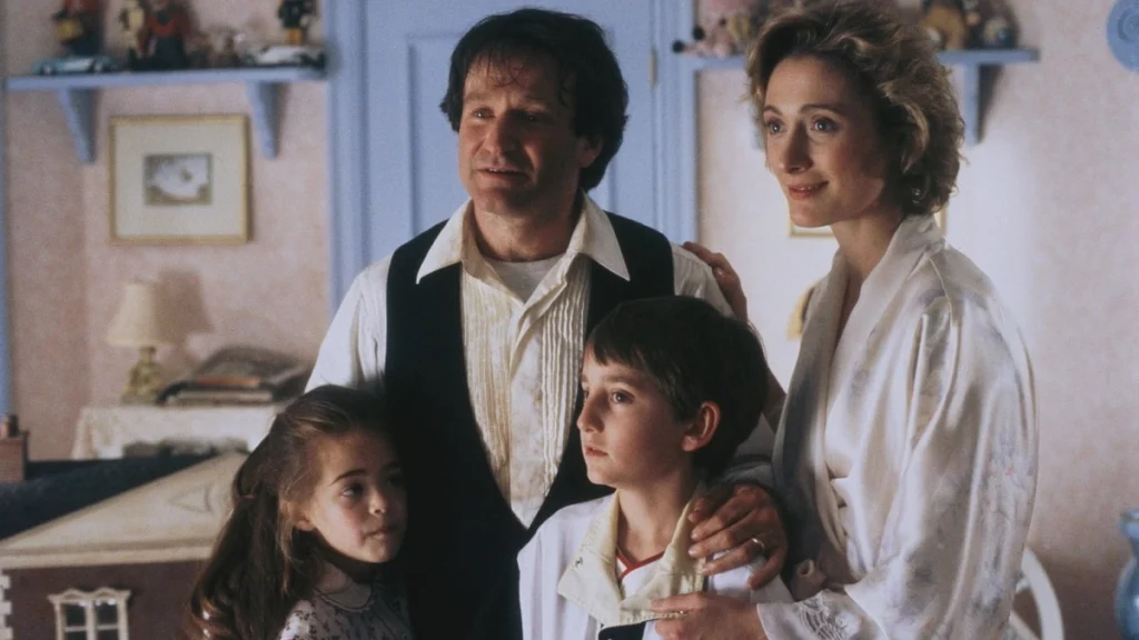 El personaje de Peter Banning y su familia, en 'Hook'.