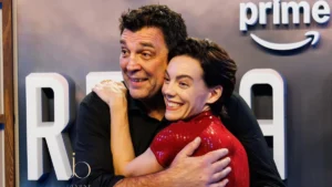 Victoria Luengo y Hovik Keuchkerian, en la presentación de 'Loba Negra'.