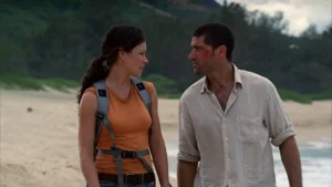 Evangeline Lilly (Kate) y Matthew Fox (Jack), en 'Lost' (Perdidos).