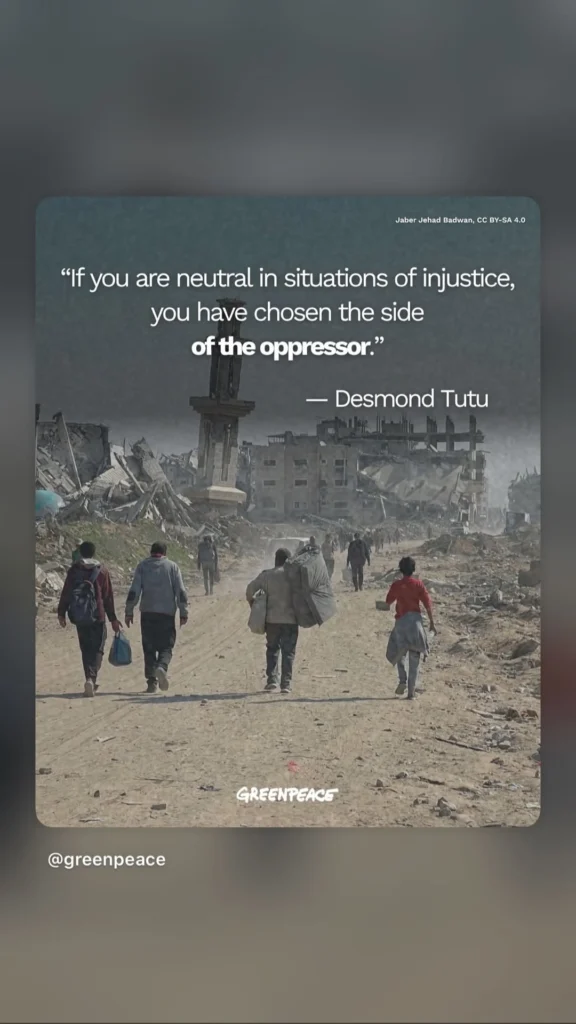Imagen sobre Palestina compartida en Instagram por Javier Bardem.