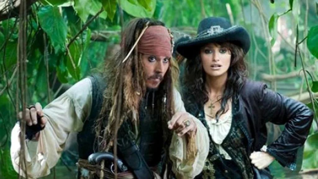 Johnny Depp y Penélope Cruz, en 'Piratas del Caribe'.
