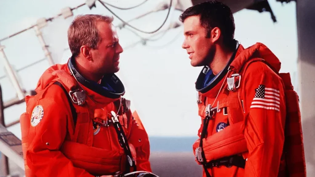 Bruce Willis y Ben Affleck, en 'Armageddon'.