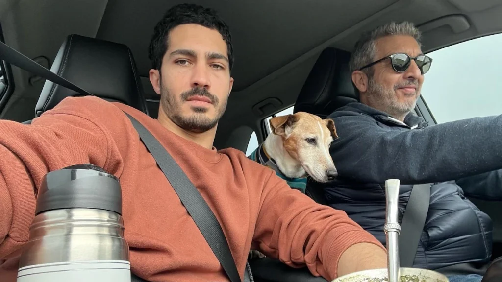 Chino Darín y Ricardo Darín, en una imagen familiar.