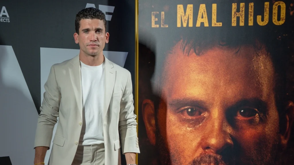 Jaime Lorente, en la presentación de 'El mal hijo'.