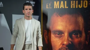 Jaime Lorente, en la presentación de 'El mal hijo'.
