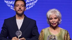 Sergio Hernández Carrasco e Isabel Allende, finalista y ganadora del Premio Planeta 2026.