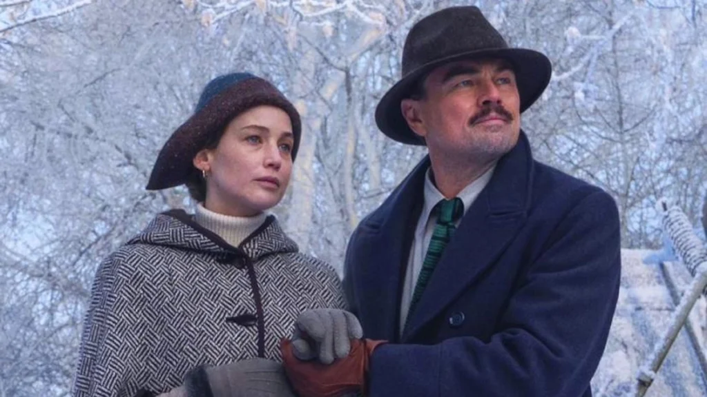 Jennifer Lawrence y Leonardo DiCaprio, en 'What Happens at Night'.